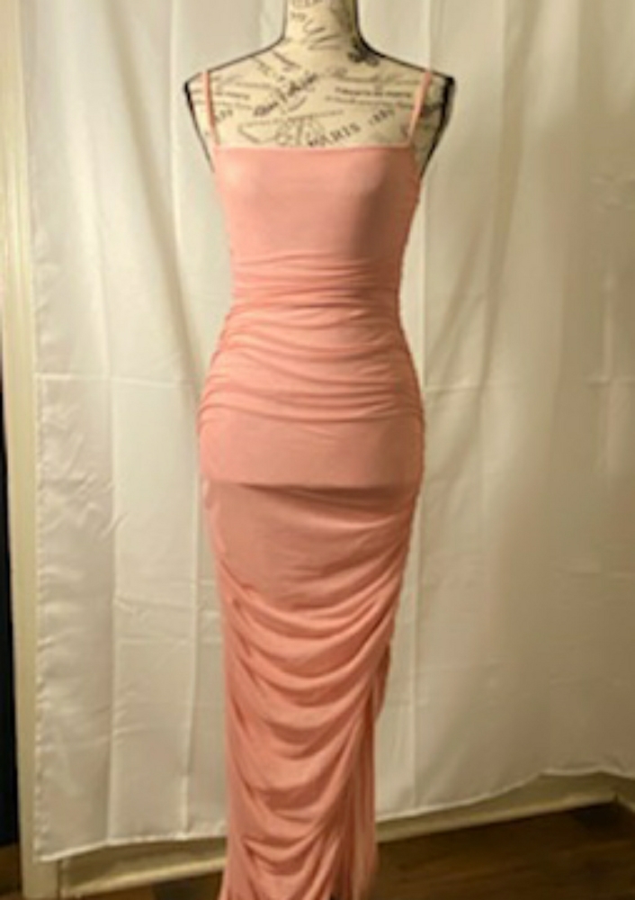 Pink floor length dress